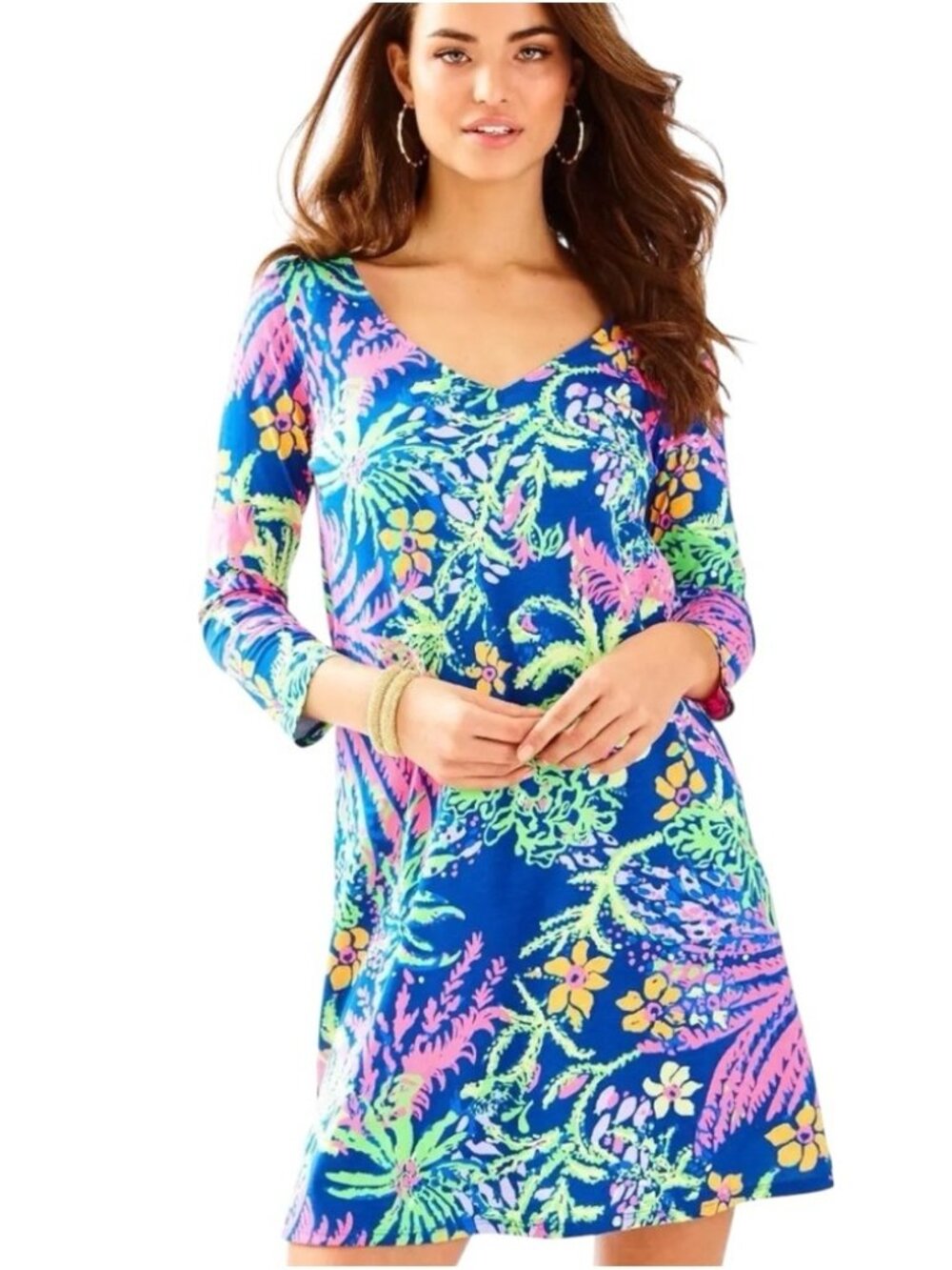 Lilly Pulitzer Erin Tunic Dress‎ Women’s Size Small Indigo All A Glow